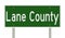 Highway sign for Lane County Oregon
