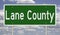 Highway sign for Lane County Oregon