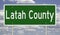 Highway sign for Latah County in Idaho