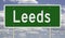 Highway sign for Leeds