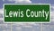 Highway sign for Lewis County