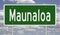 Highway sign for Maunaloa