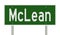 Highway sign for McLean