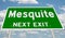 Highway sign for Mesquite