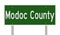 Highway sign for Modoc County in California