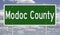 Highway sign for Modoc County California