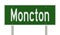 Highway sign for Moncton