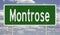 Highway sign for Montrose Colorado