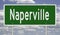 Highway sign for Naperville Illinois