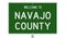 Highway sign for Navajo County