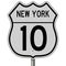 Highway sign for New York Route 10