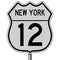 Highway sign for New York Route 12