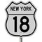 Highway sign for New York Route 18