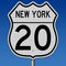 Highway sign for New York Route 20