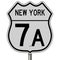 Highway sign for New York Route 7A