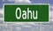 Highway sign for Oahu