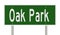 Highway sign for Oak Park Illinois