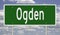 Highway sign for Ogden Utah