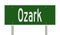 Highway sign for Ozark Missouri