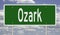 Highway sign for Ozark Missouri