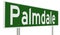 Highway sign for Palmdale California