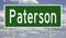 Highway sign for Paterson