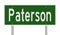 Highway sign for Paterson
