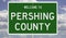 Highway sign for Pershing County