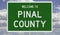 Highway sign for Pinal County