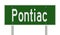 Highway sign for Pontiac Michigan