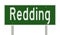 Highway sign for Redding California