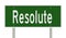 Highway sign for Resolute Nunavut Canada