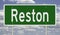 Highway sign for Reston Virginia