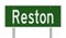 Highway sign for Reston Virginia