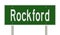 Highway sign for Rockford Illinois