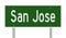 Highway sign for San Jose California