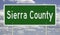 Highway sign for Sierra County California