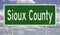 Highway sign for Sioux County