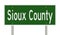 Highway sign for Sioux County