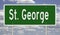 Highway sign for St George Utah