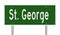 Highway sign for St George Utah