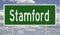 Highway sign for Stamford