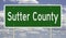 Highway sign for Sutter County California