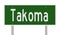 Highway sign for Takoma