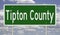 Highway sign for Tipton County Tennessee