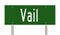 Highway sign for Vail Colorado