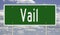 Highway sign for Vail Colorado