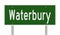 Highway sign for Waterbury