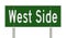 Highway sign for West Side