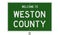 Highway sign for Weston County